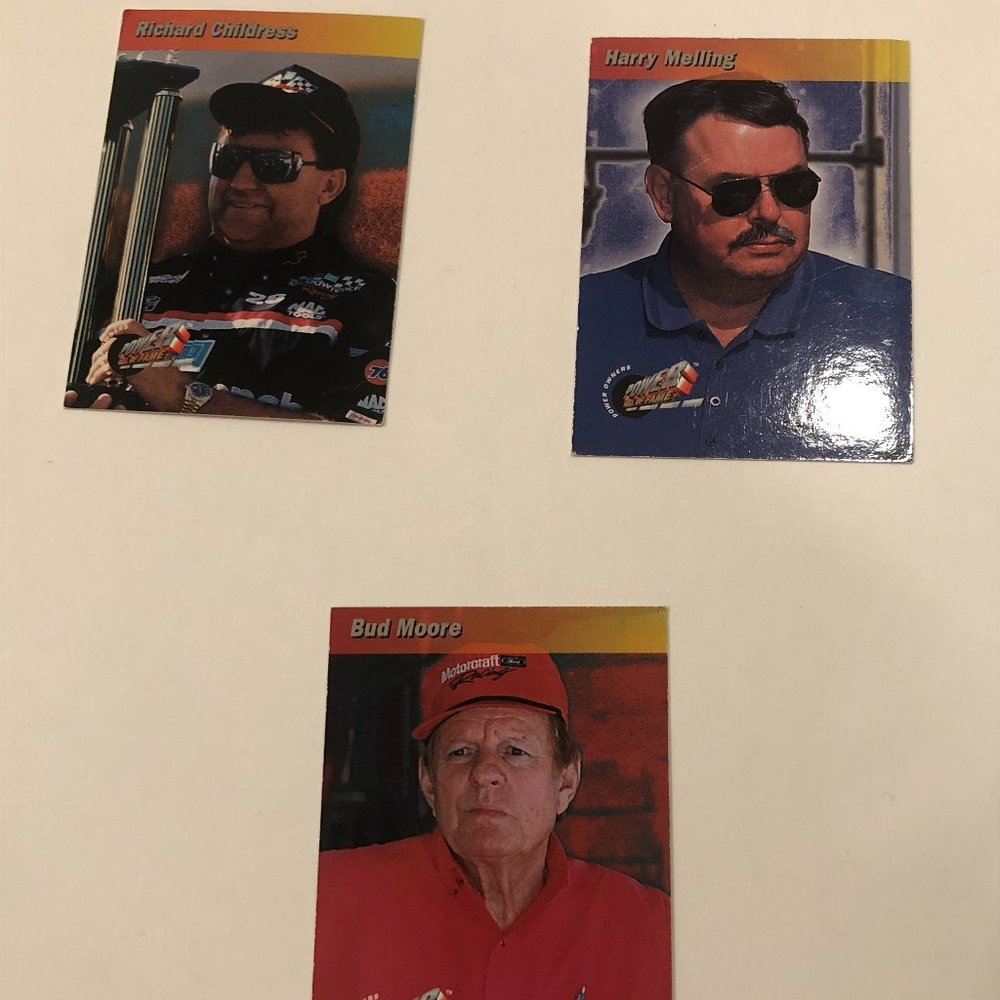 Lot of Three Power Hall of Fame Nascar Cards